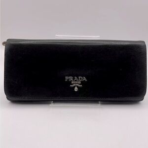 ❌SOLD❌ Authentic Prada Saffiano Leather Long Bifold Black Wallet